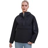 PUFFIT Rain Jacket Women, Women&rsquo;s Lightweight Anorak Pullover Hoodie Jacket, Water-Resistant