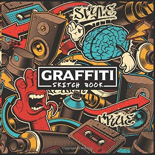 Download Graffiti Sketch book: A Large Square Sketchbook with Blank Graph Paper and White Paper - 100 Pages ( 8.5' x 8.5' ) for Drawing, Sketching, and Recording Creative Ideas. PDF