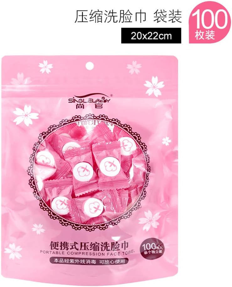 Compressed Wipes, Baby Wipes Wet Wipes Travel Disposable Napkins Mini Magic Coin Tissues Portable for Camping Home Beauty Travel Sports Outdoor (100 pcs)