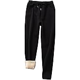 Yeokou Warm Sweatpants Womens Fleece Sherpa Lined Winter Active Running Jogger Pants