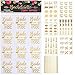 Happy Magnolia 119 pc Bachelorette Party Tattoos/Bride Tattoos (8 Sheets) Perforated Temporary Metallic Gold Tattoos Quick Bridal Shower Party Favor Decorations: Bride, Bridesmaid, Funny (119 count)