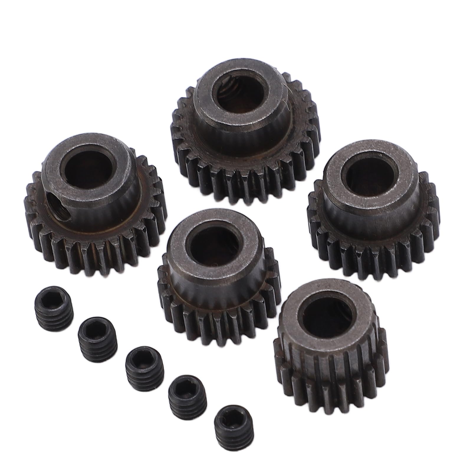 SUNGOOYUE 5pcs 48dp RC Pinion Gear Set, 5mm RC Car Shaft Hole 20T 22T 24T 26T 28T Gear Pinion Fit for 1/10 RC Truck