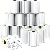BETCKEY - 4" x 1" (102 mm x 25 mm) Multipurpose Labels Compatible with Zebra & Rollo Label Printer,Premium Adhesive & Perforated [16 Rolls, 22000 Labels]