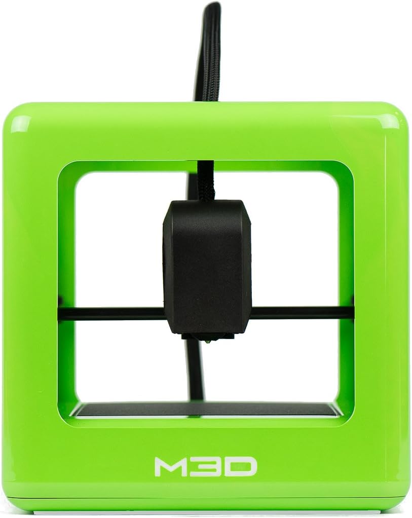 The Micro 3D Printer Retail Edition - [Green] Auto-calibrating 3D Printer, Assorted 3D Ink - 1 Spool, 1.75mm, 0.5lb, Windows Software, External Filament Port