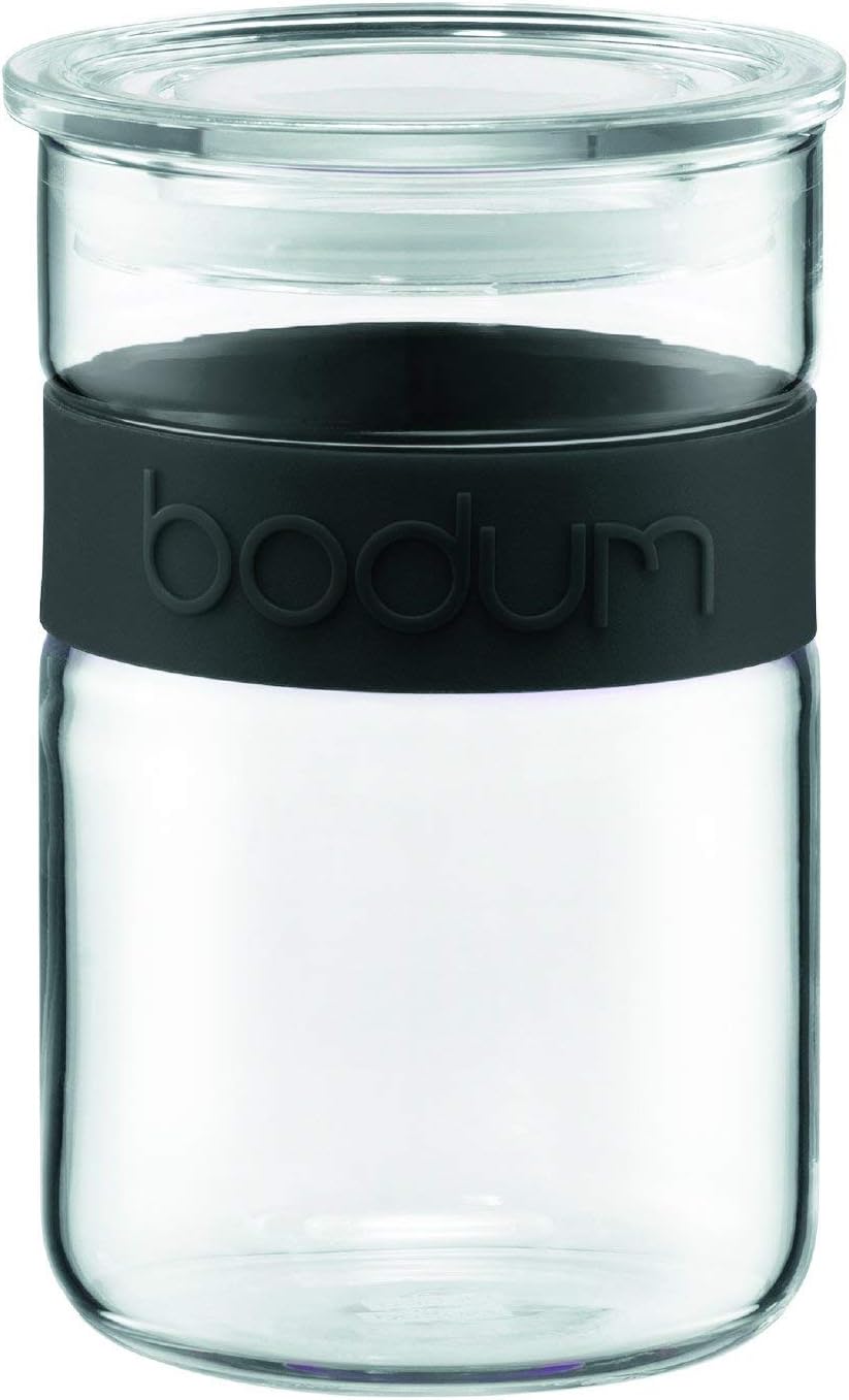 Bodum Presso Storage Jar, Borosilicate Glass 0.6 L, Black Amazon.co