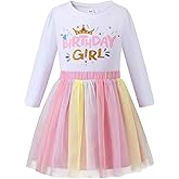 LYSMuch Toddler Baby Girls Birthday Outfits Princess Long Sleeve Shirt Mesh Tutu Skirt Set