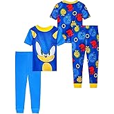 Sonic The Hedgehog boys 4 Piece Cotton Pajama
