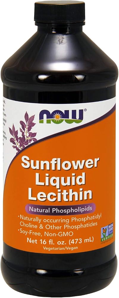 NOW Foods Sunflower Lecithin Liquid 473 ml 16 Oz Brand NOW