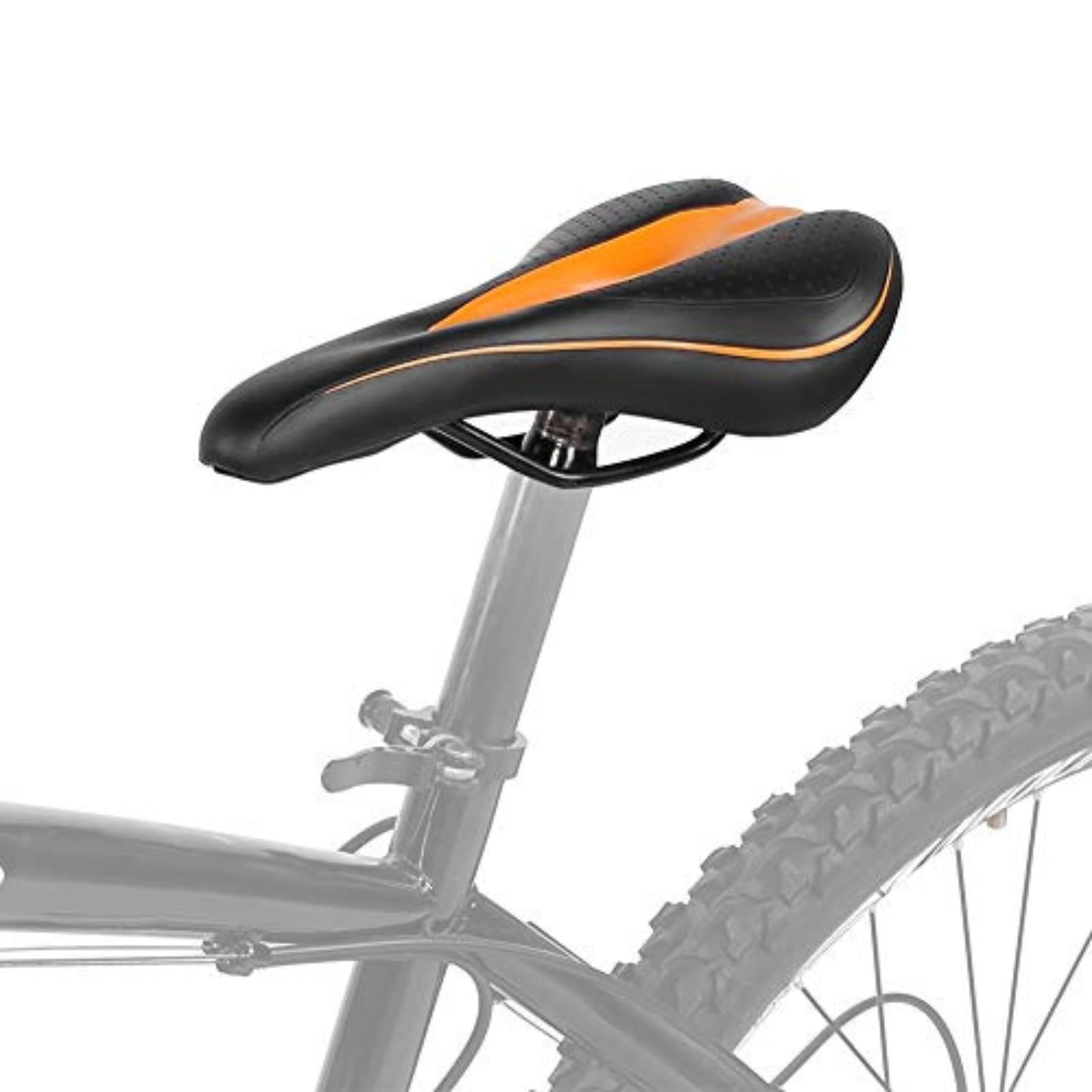 DEWIN Comfortable Exercise Bike Seat, Cushion Saddle Soft Seat Bicycle Accessory for Indoor Cycling, Spinning, Touring, Road and Mountain Bikes