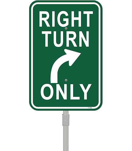 Turn Sign Only Turning Only Sign