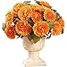 Collections Etc Floral Mums Artificial Maintenance-Free Flower Bush - Set of 3, Yellow