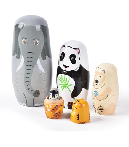 Animais Matrioska Bebe Animal Nesting Dolls By Little Baby Company