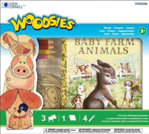 USA Wholesaler - 10963345 - Woodsies Storybook Activity Kit-Baby Farm Animals