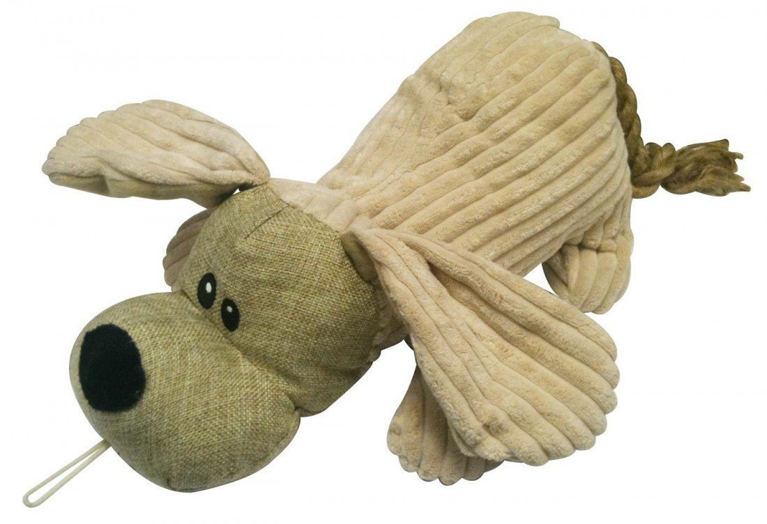 Danish Design Dyland the Natural Dog Plush Dog Toy, 15-inch, clear