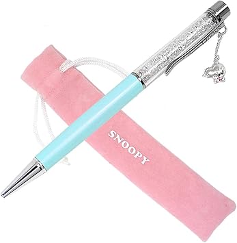 Amazon スワロフスキー ボールペン スヌーピー ペン巾着付 Swarovski石使用 ステンレス チャーム付き 替え芯 可能 名入れ 不可 Bl ペン巾着 並行輸入品 油性ボールペン 文房具 オフィス用品