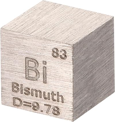 PATIKIL Bismuth Cube 10mm High Density Element Cube for Lab and Class