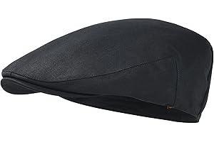 STARANCE Men's Cotton Ivy Gatsby Newsboy Hat Summer Driving Scally Cap Thin