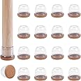 24PCS Clear Chair Leg Floor Protectors for Hardwood Floors, Floor Protectors for Chairs, Felt Furniture Pads, Chair Leg Caps Covers, Chair Leg Socks Bar Stool Leg Floor Protectors (Fit: 0.8" - 1.1")