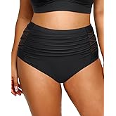Daci Women Swim Bottoms High Waisted Bikini Bottoms Strappy Full Coverage Plus Size Bathing Suit Bottoms