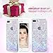 7 Plus Case, Caka 7 Plus Glitter Case Flowing Liquid Floating Luxury Bling Glitter Sparkle Case for 7 Plus 8 Plus (Pink Blue)