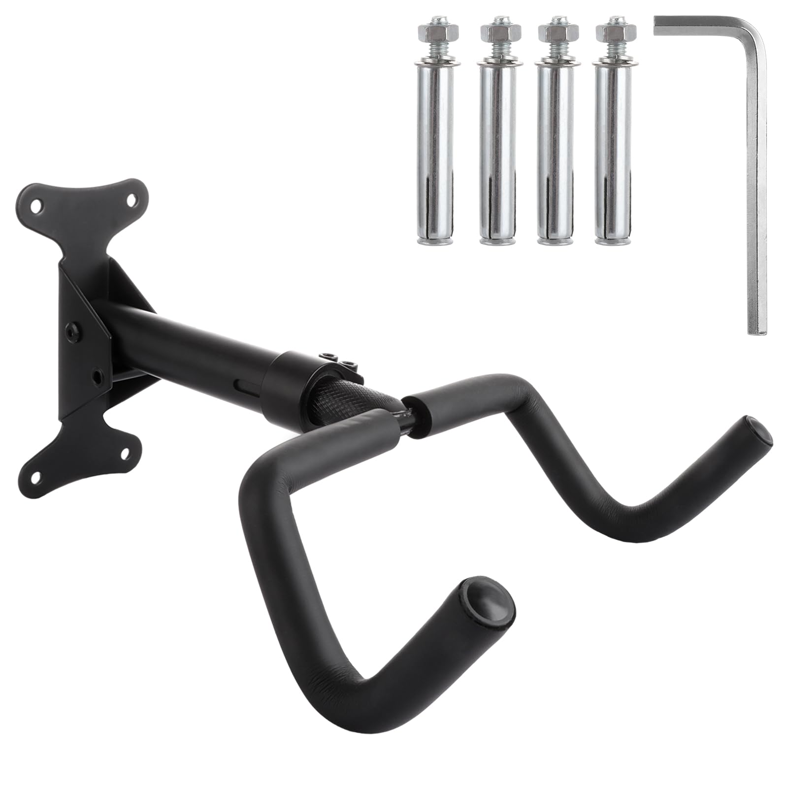 ASelected Bike Wall Mount,Black Bike Hanger With 360° Adjustable Angle And Foam Padded Protective for Indoor Garage, Wall Holder Hook For Bicycle, Road Bike, Mountain Bike