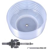 JIECHENG Hole Saw Dust Bowl for Recessed Lighting | Large Semi-Transparent Dust Collector for Ceiling Drilling and Recessed Light Installation