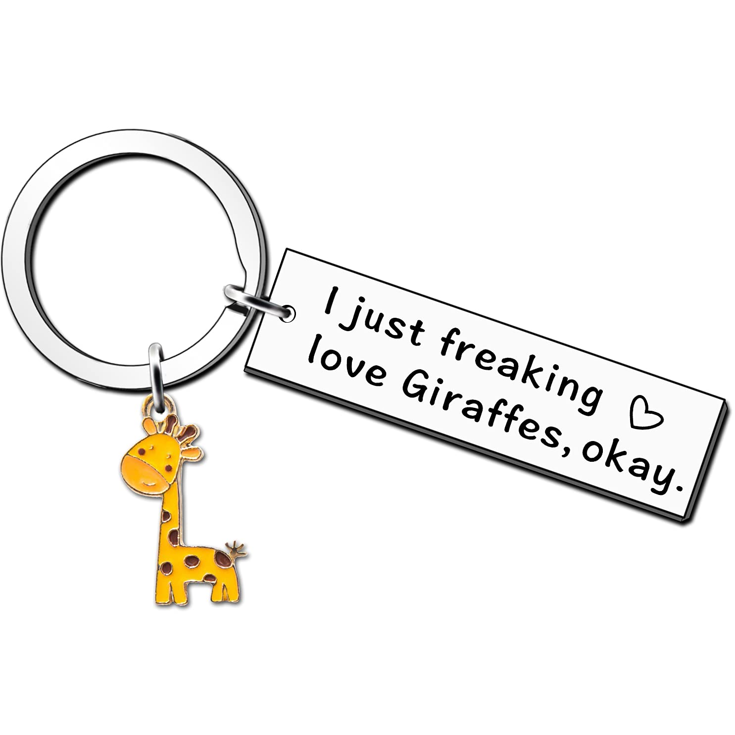 AMZQ Giraffe Keyring Giraffe Gifts for Women Men Girls Boys Giraffes Lover Gift Birthday Friendship Gifts Keychain Present Animal Lover Gift