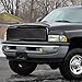 Compatible with Dodge Ram Diamond Mesh Front Upper Bumper Grille Guard (Glossy Black) - BR BE 2nd gen