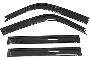 TORCIA Tape On Window Visors Fits for 1996-2000 Toyota Rav4 4Door, Side Auto Window Wind Deflectors, Ventshade, Rain Guards for Cars/Trucks