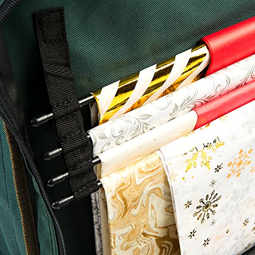 [Gift Bags with Tissue Paper Storage Bag] - Protect All of Your Tissue Paper Gift Wrap | Tiered Rods Hang Your Premium Christmas Tissue | Separated Compartments for Your Giftbags - Thumbnail 3