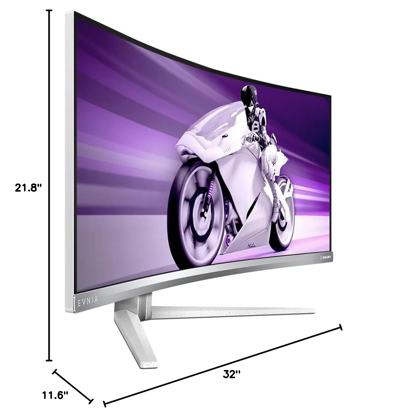 Philips Evnia 34M2C8600 QD OLED Curved Gaming Monitor w/UltraWide WQHD Resolution, 175Hz, AMD FreeSync Premium Pro, USB-C Docking, Height Adjustable, 4-Year Advance Replacement, Xbox PS5 Switch