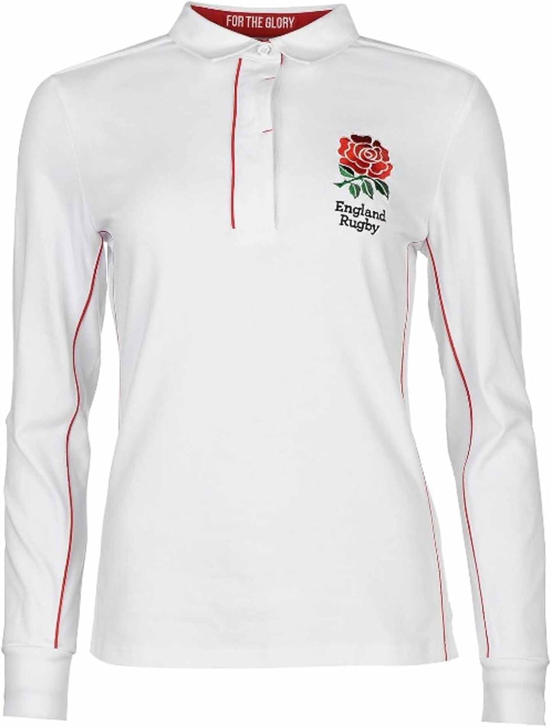 Official Ladies England RFU Fitted Rugby World Cup Shirt (100 Cotton & Long Sleeve) (LADIES