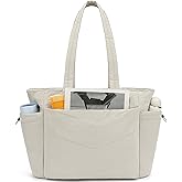 TANTOMI Tote Bag for Women Puffer Tote Bag with Zipper, Qulited Shoulder Bag Lightweight Handbags for Work Travel School Gym