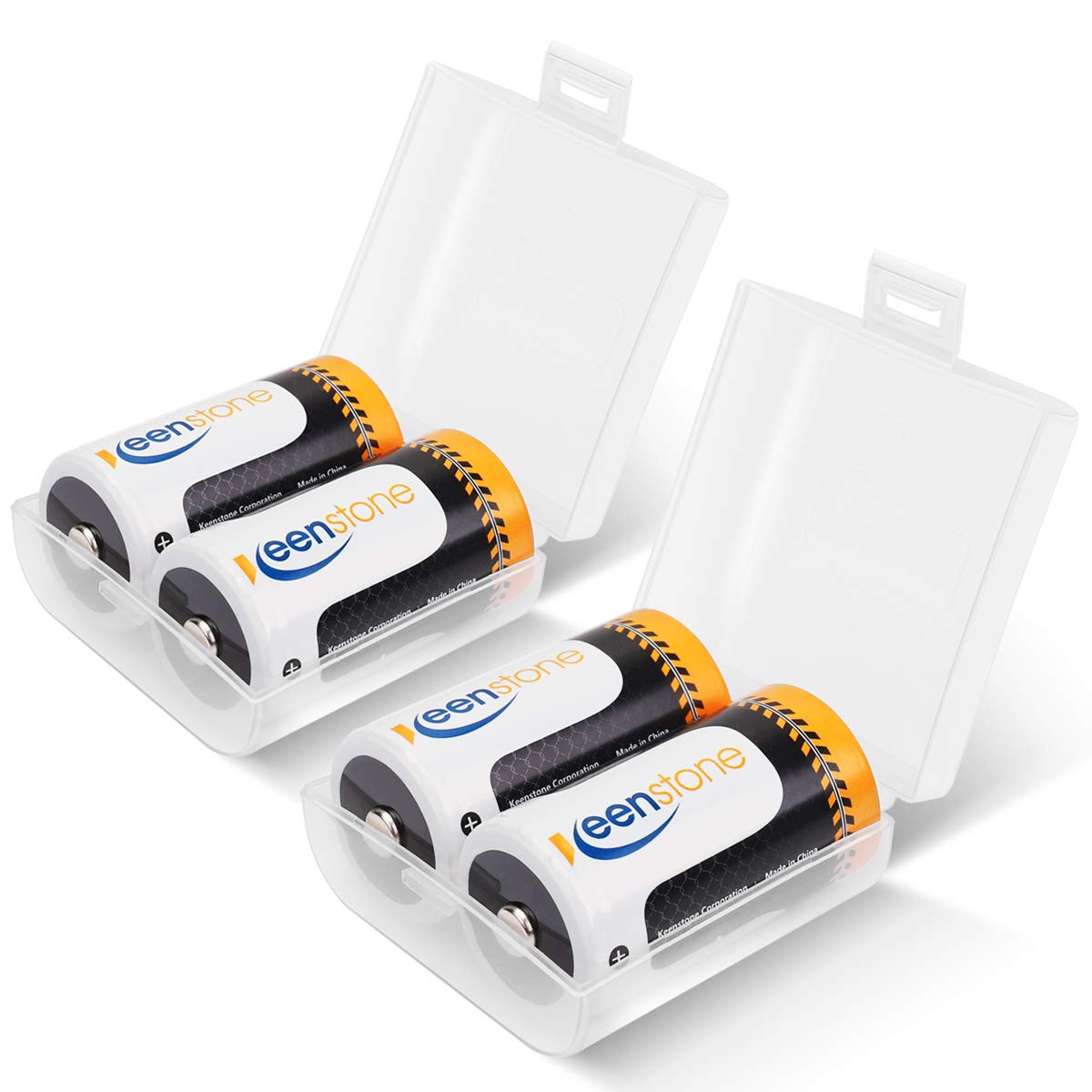 Keenstone Rechargeable D Batteries 10000mAh Ni-MH D Size Battery (4 Pack)