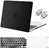 MOSISO Compatible with MacBook Air 13 inch Case 2026 2025 2024 2023 2022 M4 A3240 M3 A3113 M2 A2681,Plastic Hard Shell&Keyboard Cover&ScreenFilm&Type C for MacBook Air 13.6 inch Case, Black