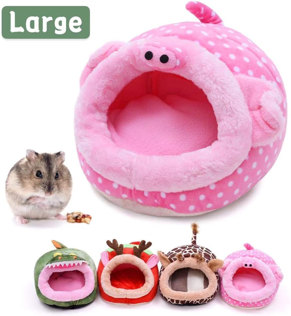 Warm Small Pet Animals Bed —Guinea Pigs Bed,Hedgehog Winter Nest,Rat Chinchillas & Hamster Bed/Cube/House, Habitat, Lightweight, Durable, Portable, Cushion