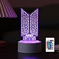 YANENG Kpop Bangtan Boys 16 Colors LED Acrylic Night Light Bedside Lamps Bedroom Home Room Decoration for Army Fans Gifts