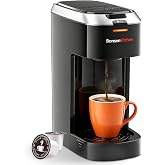 Bonsenkitchen Single Serve Coffee Maker K Cup Pod, 6-14oz Brew Size | Fast Brewing, Travel Mugs Friendly, Space-Saving for Home，Office，Dorm