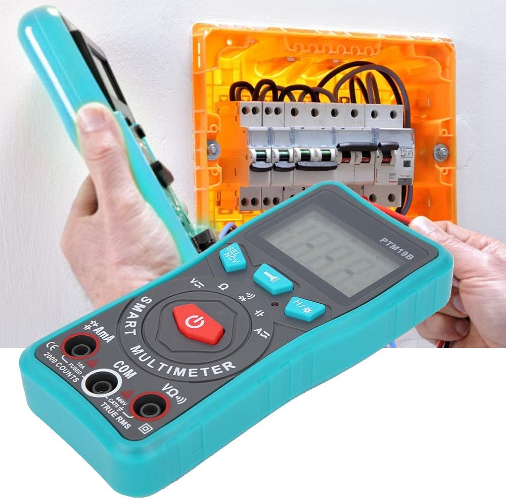 PTM19B Multimeter 2000 Counts Digital Multimeter Multimeters Manual and NCV measurement Current Resistance Continuity,Capacitance Frequency Tests Diodes Transistors Non‑contact Voltage Detection - Image 3