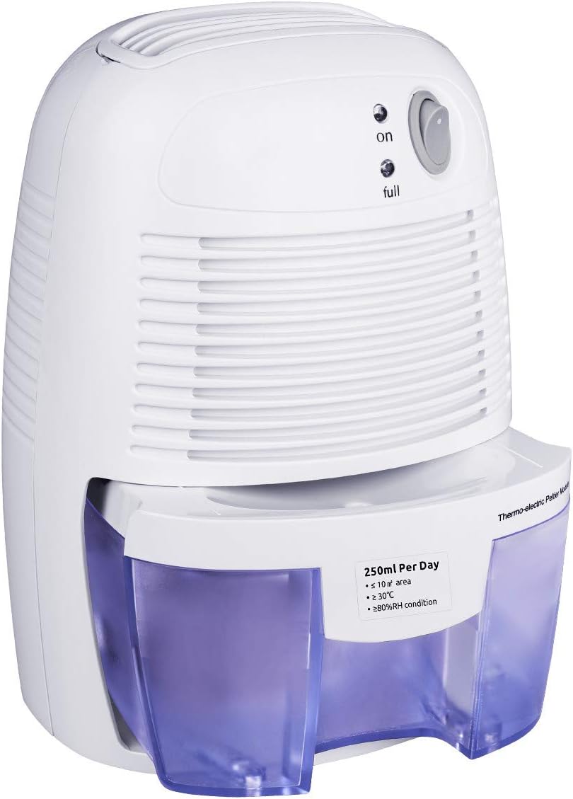 VicTsing Deshumidificador 500ml, Absorber la Humedad 250 ml/24h, Auto-Apaga, Seguro y Silencioso, Mantener el Aire Sano para Habitación, Oficina, Armarios, Zapatos Cabinete, Sótano
