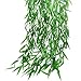 CEWOR 70pcs 420ft Artificial Willow Leaves Fake Hanging Vines Wicker Vine Silk Greenery Willow Garland for Home Wedding Garden Balcony Courtyard Decor