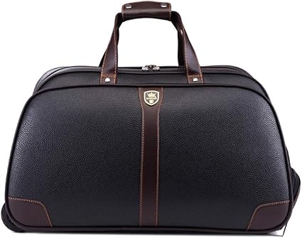 leather rolling carry on bag