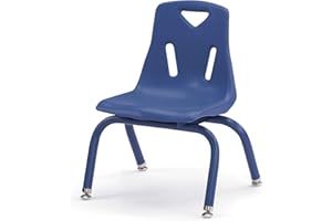 Jonti-Craft Berries 8120JC1003 Stacking Chair with Powder-Coated Legs, 10" Height, Blue