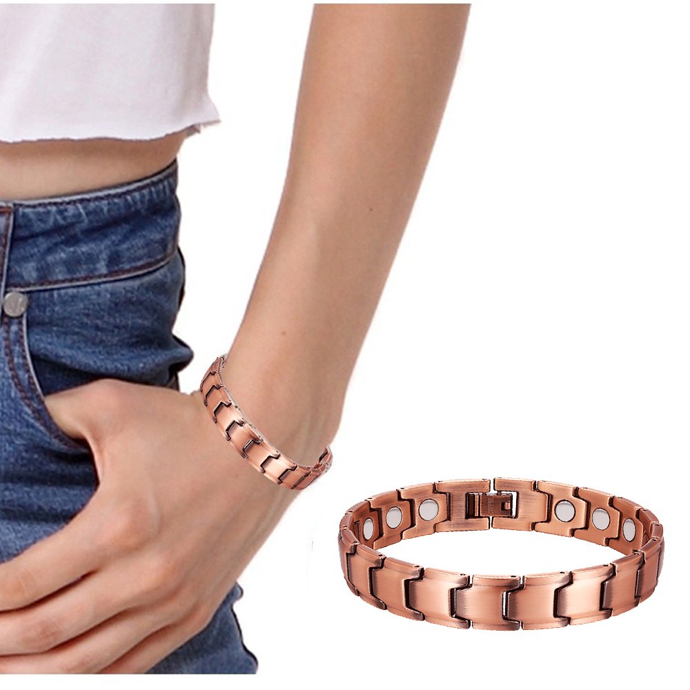 Magnetic Copper Bracelets Pain Relief for Men Women Arthritis Magnet Wristband Fathers Day Gifts By Santune
