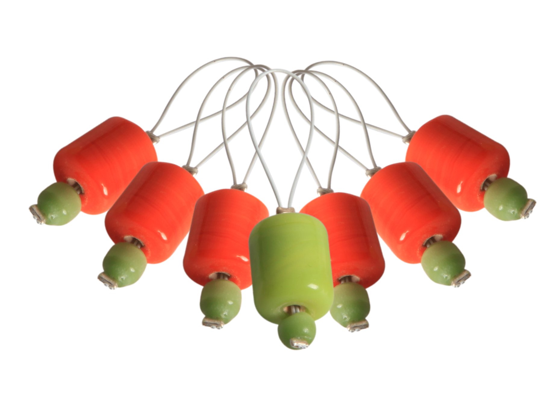 KNIT PRO KP10931 Zooni: Bead Stitch Markers: Orange Lily