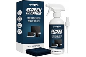 Screen Cleaner Spray Kit (16oz) – Safe Daily Cleaner for Phones, Tablets, Laptops, iPads, LCD LED OLED TVs & Glasses – Includ