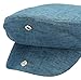 Men's Linen Flat Ivy Gatsby Summer Newsboy Hats (Blue, LXL)