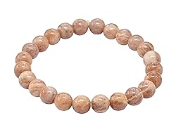 Peach Moonstone Bracelet for Women Men's Gifts