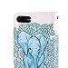 UrSpeedtekLive iPhone 7 Plus/8 Plus Wallet Case, Premium PU Leather Flip Case Cover w/Card Slots & Kickstand for Apple iPhone 7 Plus/8 Plus, Elephant(Official Micklyn Le Feuvre Product)