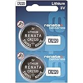 Renata CR2320 Batteries - 3V Lithium Coin Cell 2320 Battery (2 Count)